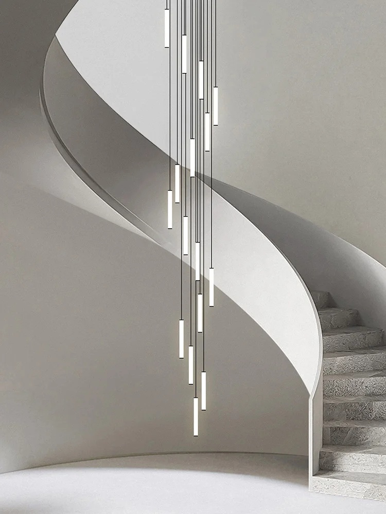 Decor Lighting Online - LED Long Line Chandelier Modern Staircase