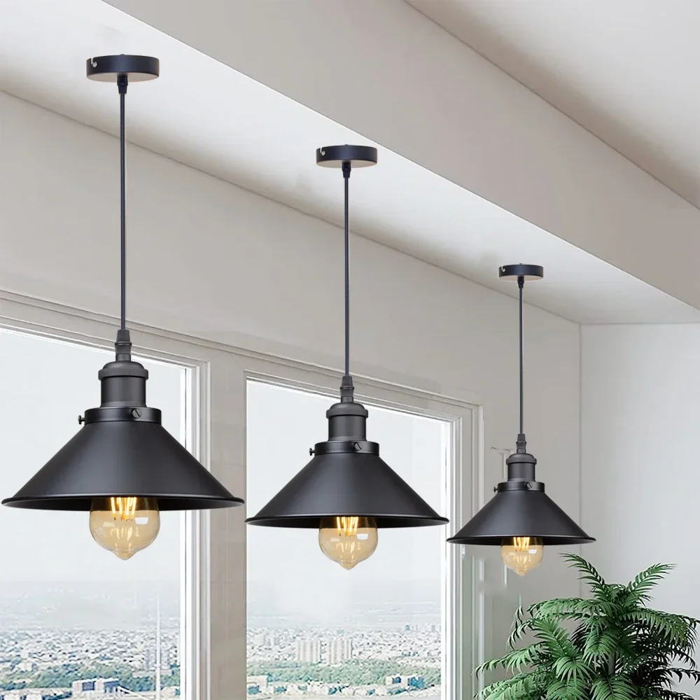 Decor Lighting Fixtures - Black Vintage Pendant Light Retro Pendant