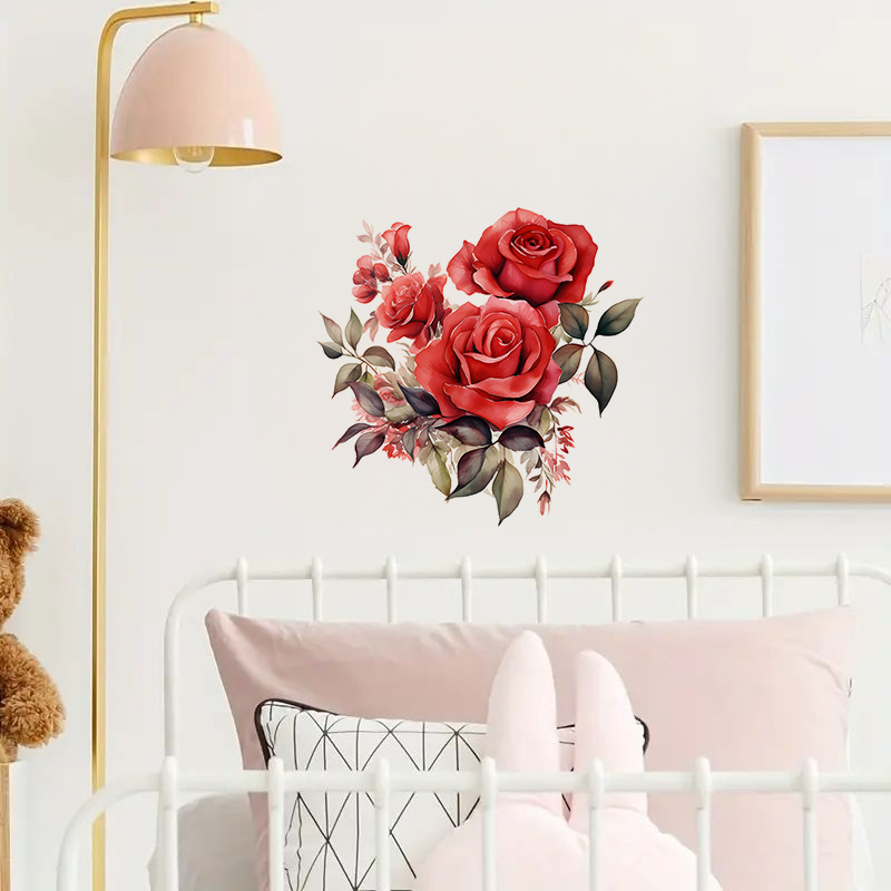 T2345# Beautiful Red Roses Sti - Lighting Mcqueen Bedroom Decor review and price