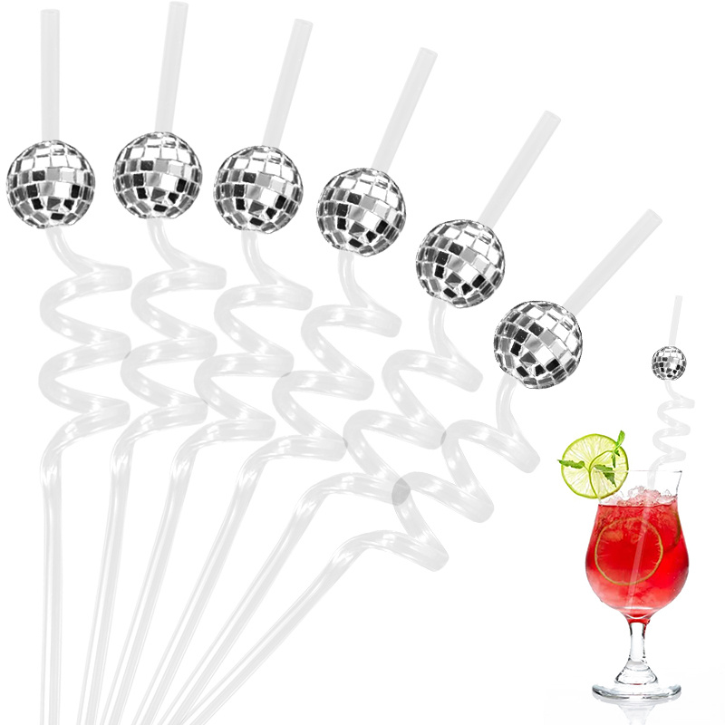 6pcs Mirror Disco Ball Straws  - Disco Ball Mirror review and price