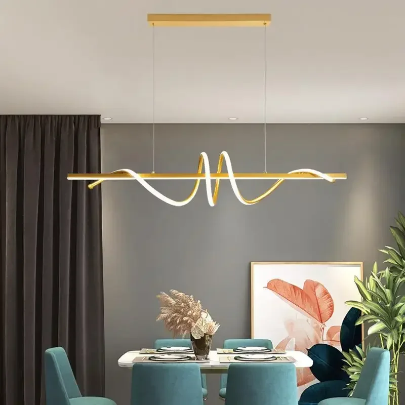 2023 New Curved Dining Desk Le - Decor Lighting Fixtures review and price
